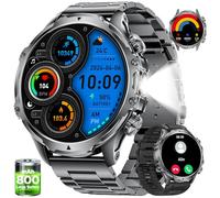 LIGE Smartwatch Uomo con Torcia LED/800mAh, 1.85'' HD Orologio Smartwatch con Chiamata Bluetooth, IP68 Impermeabile 110+ modalità Sportive per Android iOS