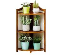 LigedamaiEU Portapiante ad Angolo Alto in bambù a più Livelli for Interni/Esterni/Giardino, espositore for fioriere for carichi Pesanti(3tier)