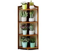 LigedamaiEU Portapiante ad Angolo Alto in bambù a più Livelli for Interni/Esterni/Giardino, espositore for fioriere for carichi Pesanti(4tier)