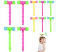 Ligeinsrk 10 Pezzi da 10 Pezzi Giocattolo Martello cigolio da 4x9 Pollici di Cartone Animato Addensare Giocattolo di plastica con Suono per la punizione del Gioco di Favore della Festa, Bambini