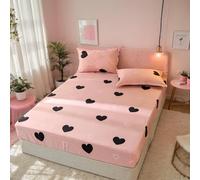 Ligeinsrk 3pcs/set fogli carini regina, 59x79x11in morbido foglio a prova di a prova di polvere con 2 regina con 2 federe per la camera da letto aderente foglio