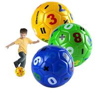 Ligeinsrk Ball calcistico da 3 Pezzi per Bambini, Pallina da Calcio di Taglia 6 Pollici, Calcio in PVC di apprendimento numerico con ugello sigillato per Regali Esterni Interni, Bambino, Mini