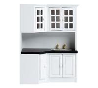 Ligeinsrk Cucina da Bambola, 1 Mobile da Bambola a 12 Scale Set di mobili da Cucina in Legno, mobili da per Accessori per Scene Fai -da -Te Mini Accessori per la Decorazione, dolo