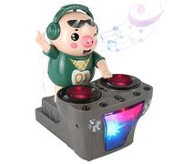 Ligeinsrk DJ Swinging Piggy Giocattolo con Luce e Musica Carina Danza Pig Giocattoli 3 Canzoni Disponibili DJ Che rimbalzano i Regali per Giocattoli per per Bambini Senza Batteria