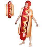 Ligeinsrk Hot dog Costume Kids, costume da hot dog senza maniche realistiche e divertenti, bambini morbidi di dimensioni medie che vestono costumi per Halloween, festa