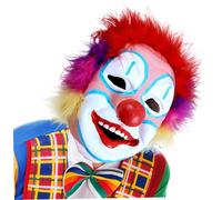 Ligeinsrk Maschera clown spaventosa, Masches da clown di Halloween Joker per il costume costume (rosso)