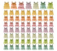 Ligeinsrk Mini Rane, 70pcs Mini Resina Luminosa Rane brillano nel minuscolo Scuro 7 Colori Piccoli Animali di plastica Figure Fai -da -Te Ornamento per Decorazioni per Bambole da Giardino
