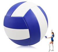 Ligeinsrk Play pallavolo Soft per Giochi/Allenamento da 8 Pollici di pallavolo PVC con Fodera in Gomma a perdite Blu e Palla Bianca per Scuola, Spiaggia, Palestra