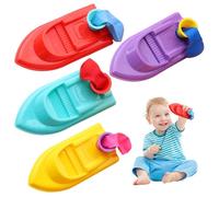 Ligeinsrk Punteggio per Lancio di Palloncini da 4 Pezzi, 3, 5x1, 8x1, 2 Pollici di Barca a Palloncino in plastica, Giochi Portatili per Bambini, Set di Pompe per Giocattoli per Auto, lanciarazzi