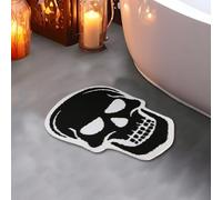 Ligeinsrk Tappeto di Halloween, tappeto da cranio divertente da 24x16 pollici, da bagno di Halloween con acqua morbida, tappetino per porte non lavabile per bagno, camera da letto, soggiorno, ba