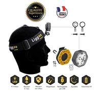 LIGGOO L- Jog-FRONTA, Lampada Speciale LED Unisex-Adulto, Nero e Giallo, Frontale Running