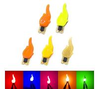LIGHBIB Candele Flash A LED Cob 3V Edison Filamento Flessibile Diodo Decorazione Lampadina Accessori Fai Da Te A Lume Di Candela Retrò,Bianco Caldo,3 Pezzi
