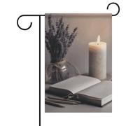Light A Candle Bandiera da giardino su entrambi i lati, nessuna dissolvenza, bandiere di benvenuto, 30,5 x 45,7 cm, decorativa, piccola bandiera da cortile, decorazione per esterni, patio, prato