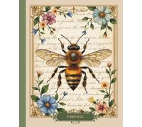 Light Academia Composition Notebook: Bee Illustration | College Ruled Aesthetic Journal | Vintage Botanical Cover | 7.5 x 9.25 in, 110 Pages