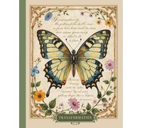 Light Academia Composition Notebook: Butterfly Illustration | College Ruled Aesthetic Journal | Vintage Botanical Cover | 7.5 x 9.25 in, 110 Pages