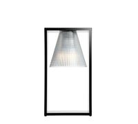 Kartell Light-Air Lampada da tavolo, nero/vetro traslucido chiaro con motivo in rilievo