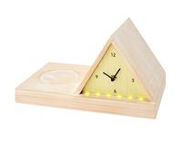 Light Alarm Clock | 30x18x18cm Space-saving Page Rest - Adjustable Lights Bedside Clock With Light And Cup Holder - For Women, Friend, Kids, Teacher, Student, Writer, Lover, Reading, Counter, Bedroom