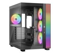 be quiet! Light Base 600 LX Black PC Case, vista panoramica mozzafiato, show case, design Dual Chamber, striscia LED ARGB massiccia, 4 ventole LX PWM, invertite e utilizzabili orizzontalmente