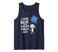 Light Blue I Wear Blue For My Uncle Autism Awareness Canotta