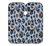 Light Blue Leopard Cheetah Donna Uomo Mantellina Parrucchiere Traspirante Mantella Parrucchiere Leggera Mantello Da Barbiere Per Tagliare I Capelli Acconciatura Uso Domestico 168X140Cm