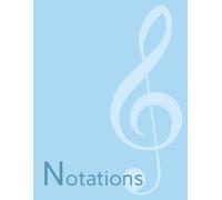 Light Blue Music Notations: Light Blue Music Writing Manuscript Paper Notebook | 100 Pages Blank Wide Staff Pages | Paperback | 8.5x11 inches | Numbered Pages
