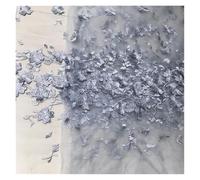 Light Blue Pink Lace Embroidery Flower Cloth Wedding Live Shooting Background Clothing Dress(Grey)