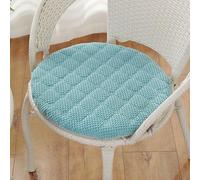 Light Blue Round Chair Cushion Set Non-Slip Corduroy Seat Cushions with Zipper for Indoor/Outdoor Use Ideal for Garden Kitchen & Dining Room Chairs