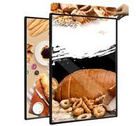Light Box Led Ultrasottile, Espositore per Poster Illuminato, Lavagna Menu, Poster Retroilluminato, Cornice Pubblicitaria da Parete per Ristoranti, Bar, Negozi, Interni black 50x70cm