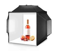 Light Box Portatile Per Fotografia, Softbox Da Studio Fotografico 40cm, Luci Led Dimmerabili 24w 5500k 480 Pezzi, Con 4 Fondali In Pvc Colorati, Pieghevole