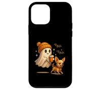 Light Brown Chihuahua Halloween Ghost Walking Chihuahua Dog Custodia per iPhone 12 mini