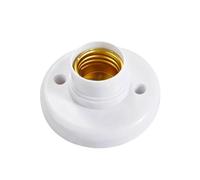 Light Bulb Socket 220V Two Hole - Keyless White Threaded Lampholder Ceiling