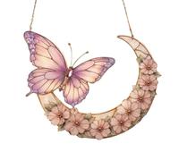 Light Catcher - 2D Small Butterfly Home Decor, Translucent Acrylic Ornament with Prismatic Finish, Weather-Resistant Hanging Loop, Stress Reliever Glow, Radiant Art for Garden and Balcony