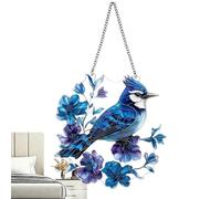 Light Catcher Outdoor, - Blue Jay 2D Acrylic Light Catcher With Chain, | Sign Home Decor For Bedroom Patio Balcony Porches Kitchen Living Room Housewarming Yard Garden Backyard Flower Ļight Çatcher