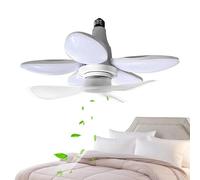 Light, Ceiling Air Fan, Foldable with Adjustable Speed System, LED Hybrid Lighting Fixture Unit, Compact Chandelier Style Design, Indoor Cooling for Kitchen and Office Use