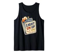 Light Em Up Quarto di luglio Patriottico Vintage Matchbook USA Canotta