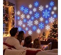 Light Flake, Led Snowflake Wall Lights, 3D Christmas Snowflake Décor，12PCS | With Blue & White Glow, Winter Wonderland Christmas Decor With Remote Control For Bedroom, Decorations Indoor