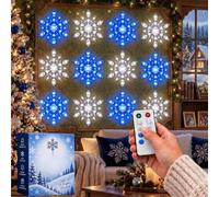 Light Flake Led Snowflake Wall Set,Snowflake Wall Lights Flake Christmas | 3d Christmas Snowflake DéCor,With Blue & White Glow,Remote Control For Bedroom, Decorations Indoor