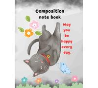 Light gray notebook with a cute black cat: For students and schools Suitable for women and men Office staff Teenagers, women, men, 8.5x11, 100 pages.