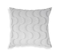 Light Gray Waves Cuscino decorativo in cotone per letto o divano arredo moderno