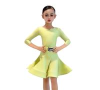 ,Light Green,60,Costume da Gara di Danza per Ragazze, Completo da Ballo da Sala a Due Pezzi Senza Maniche e con Collo Alto