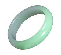 Light Green And White Jade Bangle Bracelet for Women, Chinese Style Lucky Bracellight Green And White Jade Bangle Bracelet for Women, Chinese Style Lucky Bracelet,Vert_56-57 Mm