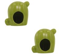 Light Green Ceramic Hamster Hideout Cooling Nest Durable Small Animal House