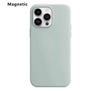 (Light Green, Multicolor) For iPhone 14 Pro Max Compatible with MagSafe Liquid Silicone Phone Back Cover (No Logo) - Light Yel