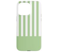Light Green Stripes Color Block Vertical Lines Striped Custodia per iPhone 15 Pro Max
