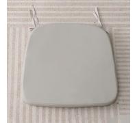 Light Grey Dining Room Chair Cushions Set of 6 Square Seat Pads 40x40 cm Washable No Bands Ideal for Kitchen & Country House Décor Comfort & Style