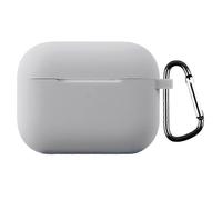 (Light Grey) For AirPods Pro 3 Silicone Case with Carabiner Ultra Thin 1.3mm Earphone Protective Cover（）