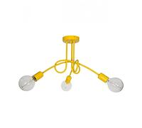 Light-Home Edison Lampadario da Soffitto Industriale - Lampadari Moderni Per Soggiorno Camera da Letto e Cucina in Metallo - a 3 Luci - E27 - Giallo