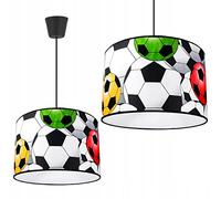 Light-Home - SOCCER - Lampadario a Sospensione - Lampade a Sospensione in Metallo con Paralume Moderno - E27-1-Luce - Giallo, Rosso e Verde