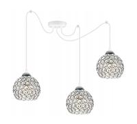 Light-Home Spider Crystal Lampadario a Sospensione - Lampadario Ragno per Soggiorno Camera da Letto e Cucina - Lampade a Sospensione in Vetro con Paralume Moderno - 3 Luce - E27 - Cromo