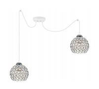 Light-Home Spider Crystal Lampadario a Sospensione - Lampadario Ragno per Soggiorno Camera da Letto e Cucina - Lampade a Sospensione in Vetro con Paralume Moderno - 2 Luce - E27 - Cromo